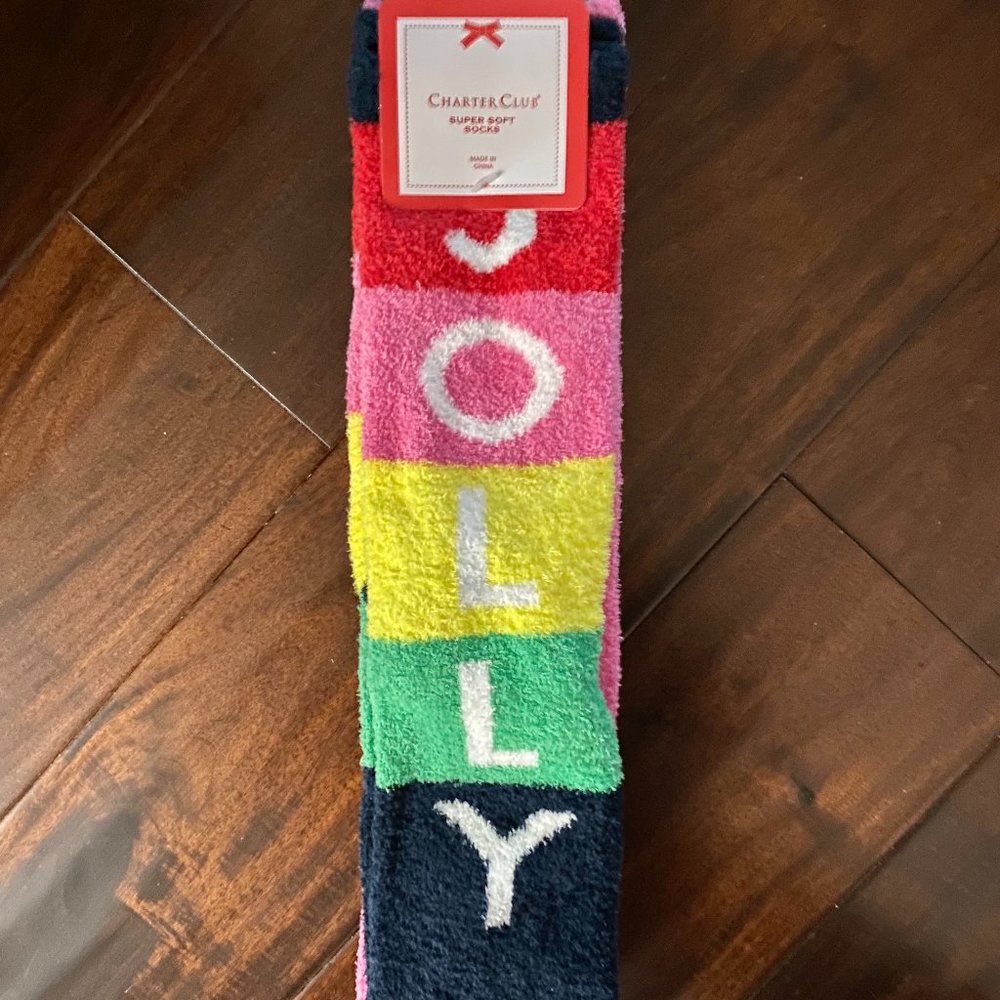 Charter Club socks, 9-11 sock size but they could probably fit anyone!